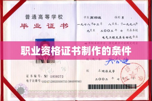 虎丘职业资格证书制作的条件