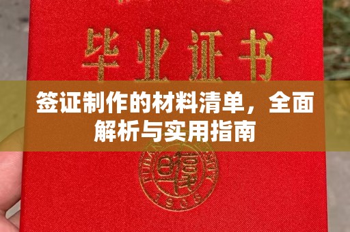 虎丘签证制作的材料清单，全面解析与实用指南