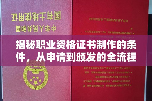 虎丘揭秘职业资格证书制作的条件，从申请到颁发的全流程解析