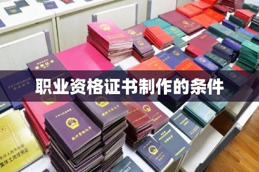 虎丘职业资格证书制作的条件